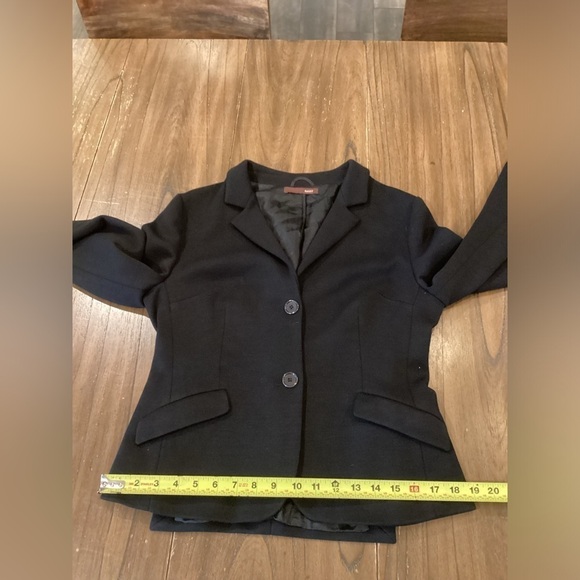 Bally black collar office jacket 2 button up blazer medium - Picture 9 of 12